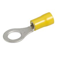 Ring Terminal Yellow 5-6mm Wire 8.4mm Tab (100pk)