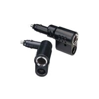Cigarette Lighter Plug with Adjustable Twin Accessory Sockets and Lighter Fixture