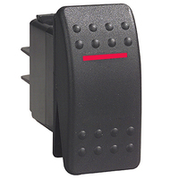 Carling C2 Rocker Switch On/Off Black Single Pole 12V 1xLED
