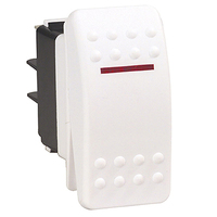 Carling C2 Rocker Switch On/Off White Single Pole 12V 1xLED