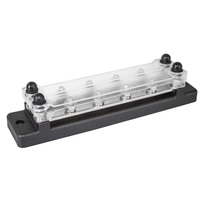Buss Bar 2x4 Position Terminal Block with Solid Base and Cover