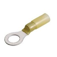Ring Terminal Adhesive Lined Yellow 5-6mm Wire 8.4mm Tab (15pk)