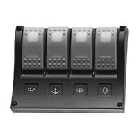 Switch Panel with 4 Gang LED Rocker Switches