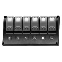 Switch Panel with 6 Gang LED Rocker Switches