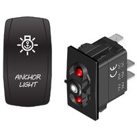 Rocker Switch with Cover Anchor Light Red LED
