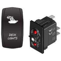 Rocker Switch with Cover Deck Lights Red LED