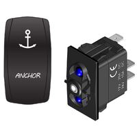 Rocker Switch with Cover Anchor Blue LED