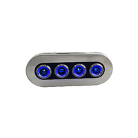 Water Resistant Switch Panel Blue LED On/Off 4 Gang