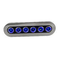 Water Resistant Switch Panel Blue LED On/Off 6 Gang