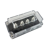 Heavy Duty Insulated Terminal Stud Box 4-way with Clear Cover 