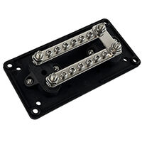 Heavy Duty Bus Bar with Black Cover 4x M6 & 12x M4 Studs