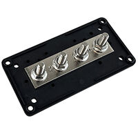 Heavy Duty Bus Bar with Black Cover 4x M8 Studs