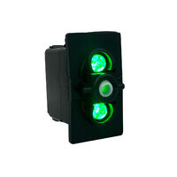 Rocker Switch without Cover On-Off Green 2 LED
