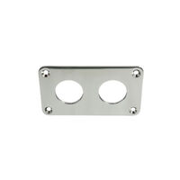 Switch Panel Faceplate Stainless Steel 2 Gang (No Switches)