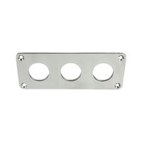 Switch Panel Faceplate Stainless Steel 3 Gang (No Switches)