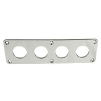 Switch Panel Faceplate Stainless Steel 4 Gang (No Switches)
