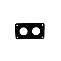 Switch Panel Faceplate Black 2 Gang (No Switches)