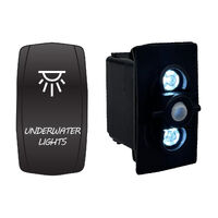 Rocker Switch with Cover Underwater Light White LED