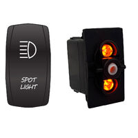 Rocker Switch with Cover Spot Light Amber LED