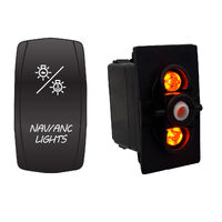 Rocker Switch with Cover Nav/Anchor Lights Amber LED