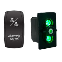 Rocker Switch with Cover Nav/Anchor Lights Green LED