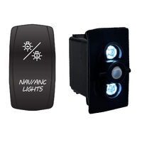 Rocker Switch with Cover Nav/Anchor Lights White LED