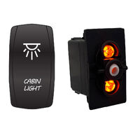 Rocker Switch with Cover Cabin Light Amber LED