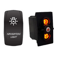 Rocker Switch with Cover Navigation Light Amber LED