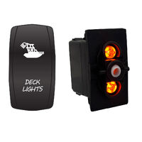 Rocker Switch with Cover Deck Lights Amber LED