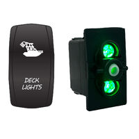 Rocker Switch with Cover Deck Lights Green LED