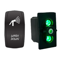 Rocker Switch with Cover Wash Down Pump Green LED