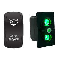 Rocker Switch with Cover Bilge Blower Green LED