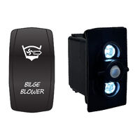 Rocker Switch with Cover Bilge Blower White LED