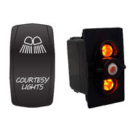 Rocker Switch with Cover Courtesy Light Amber LED