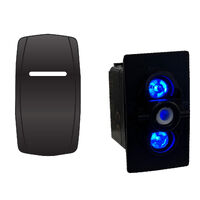 Rocker Switch with Cover Blank 1 Blue LED