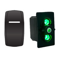 Rocker Switch with Cover Blank 1 Green LED