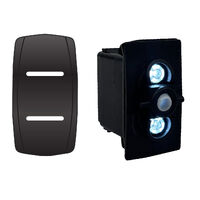 Rocker Switch with Cover Blank Twin White LED