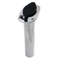 Rod Holder Stainless Steel with Cap & Insert - Angled Head