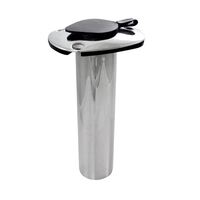 Rod Holder Stainless Steel with Cap & Insert - Straight Head