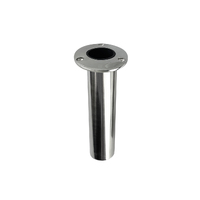 Rod Holder Stainless Steel 15deg Angled Head with PVC insert and Drain