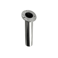 Rod Holder Stainless Steel 30deg Angled Head with PVC insert and Drain