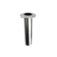 Rod Holder Stainless Steel Straight Head with PVC insert and Drain