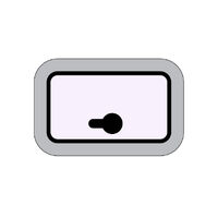 OceanX Deck Hatch Silver 347x202mm Cutout