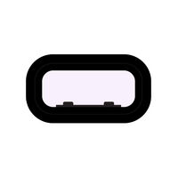 OceanX Portlight Black 303x156mm Cutout