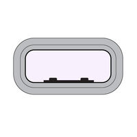 OceanX Portlight Silver 347x171mm Cutout