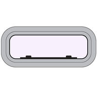OceanX Portlight Silver 429x171mm Cutout