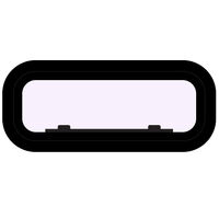 OceanX Portlight Black 429x171mm Cutout