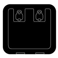 Osculati Premium Access Storage Hatch 375x375mm Black