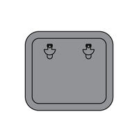 Ceredi Access Hatch Aluminium Walk-On Size C1 446x393mm Neutral