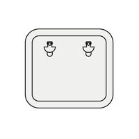 Ceredi Access Hatch Aluminium Walk-On Size C1 446x393mm White